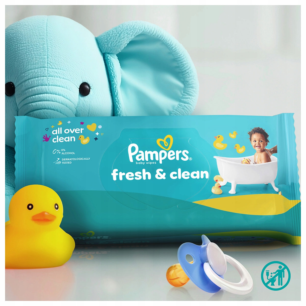 Pampers Fresh Clean Wet Wipes for Children 12 Pack x 80 = 960 Pack Brand Pampers
