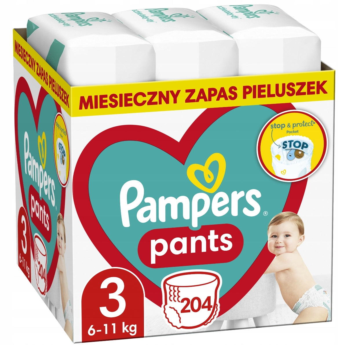 Pampers Pants 3 204 pcs 6-11 kg Diapers