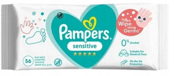 Pampers Sensitive Wet Wipes for Children 56 Pack