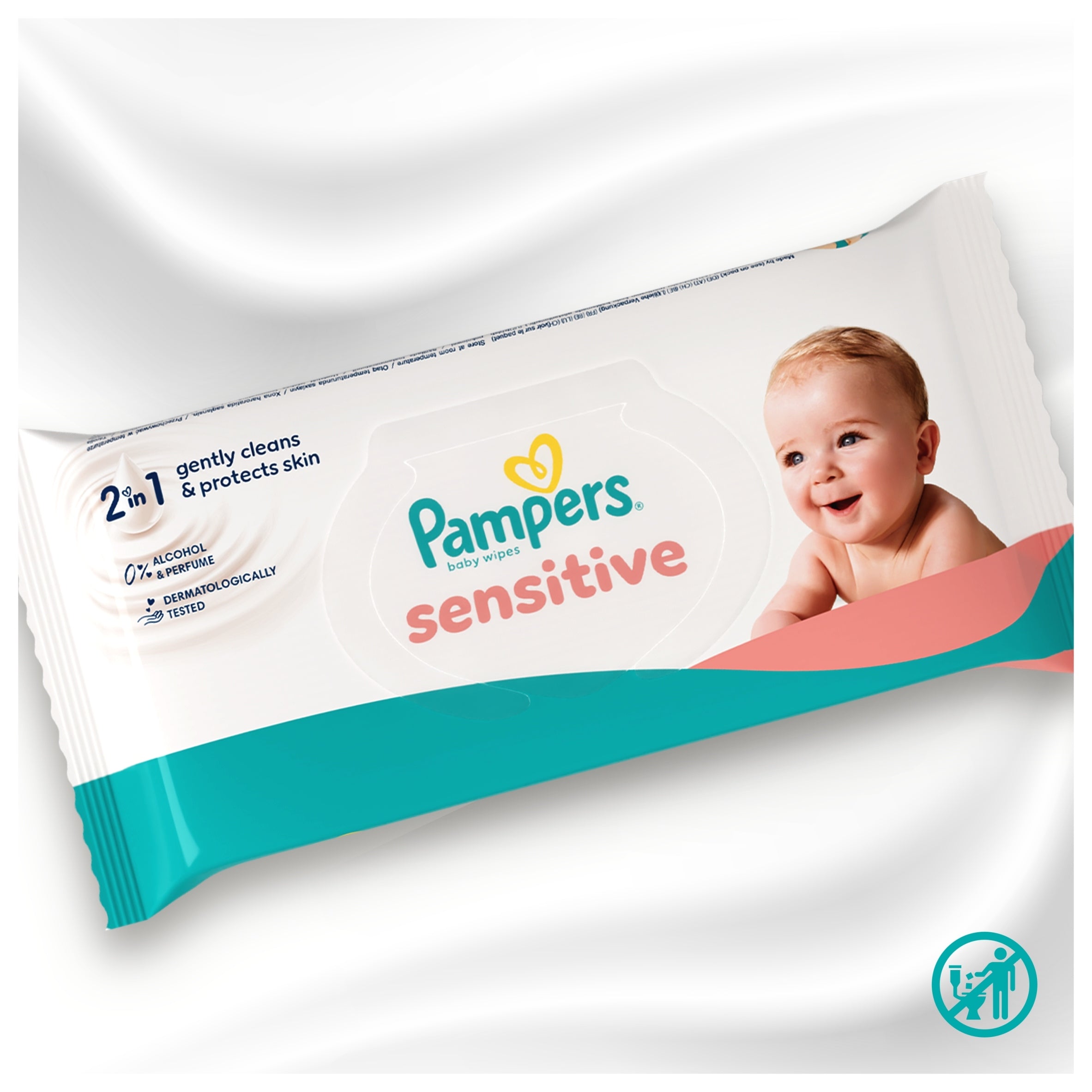 Pampers Sensitive wet wipes 6 x 80 pcs. Manufacturer code 81753740
