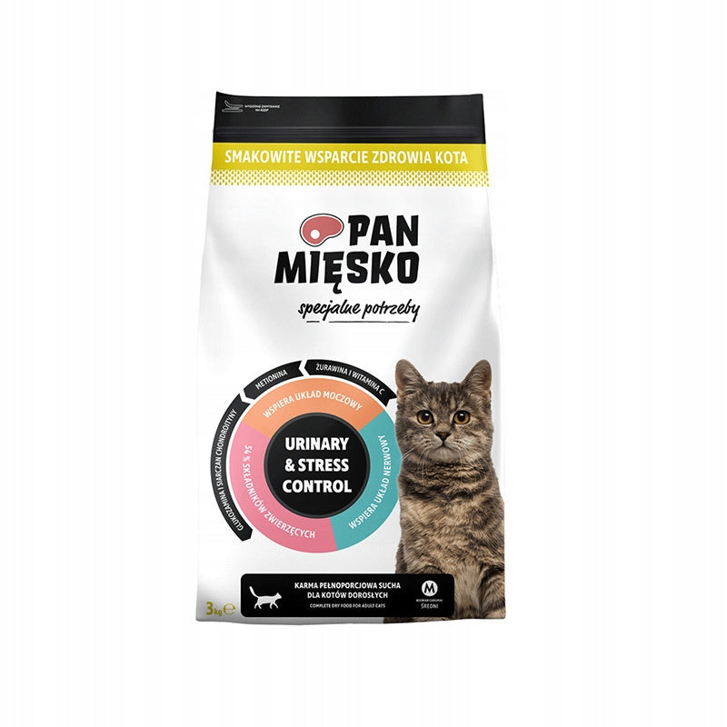Pan Mięsko Dry Cat Food Turkey Beef Urinary & Stress Control 3kg Manufacturer code 5905342296164