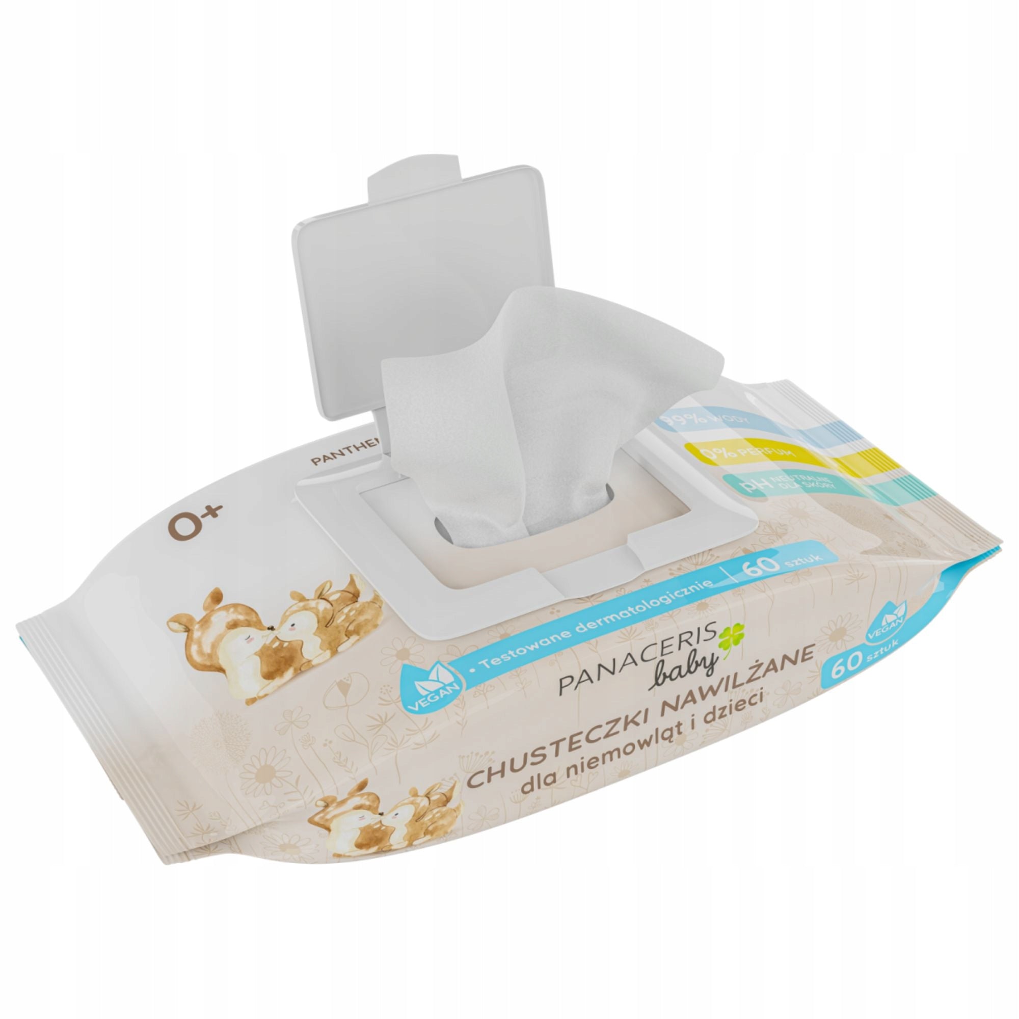 Panaceris Baby Baby Wet Wipes 99% Water Wet 60 Pieces