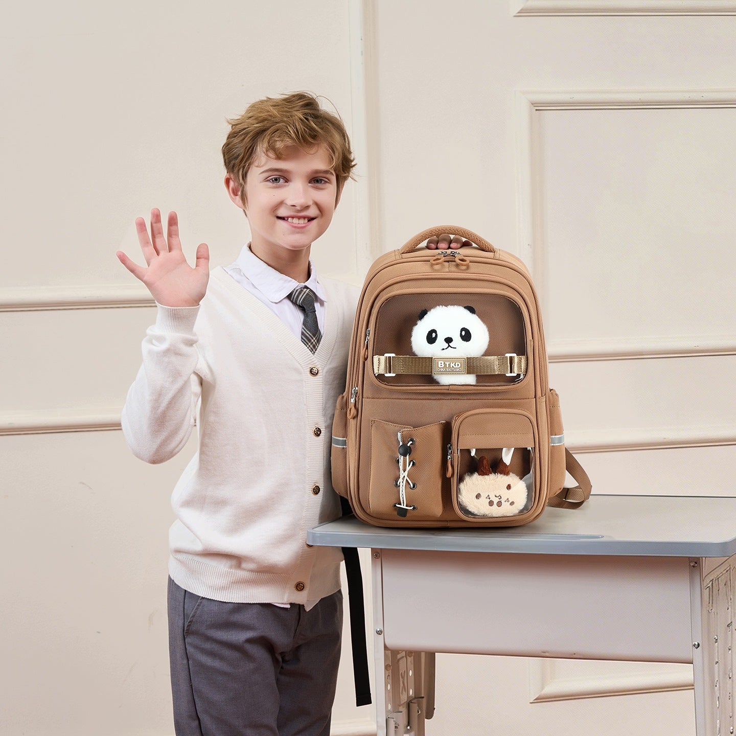 Panda large capacity schoolbag backpack for men and women Brand no brand