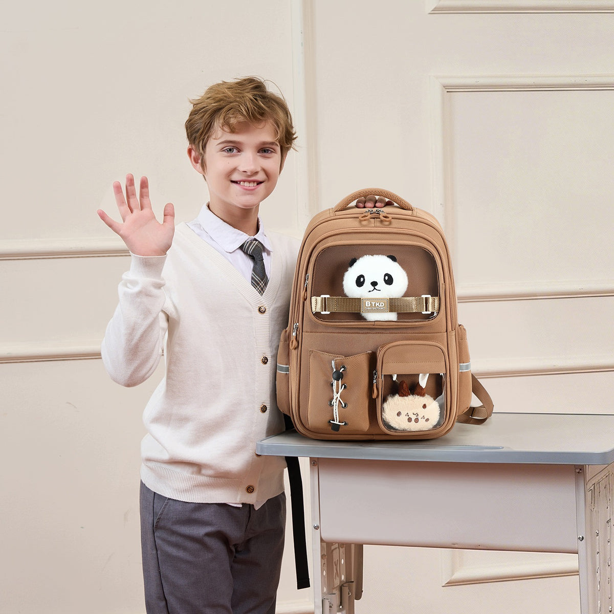 Panda large capacity schoolbag backpack for men and women Brand no brand