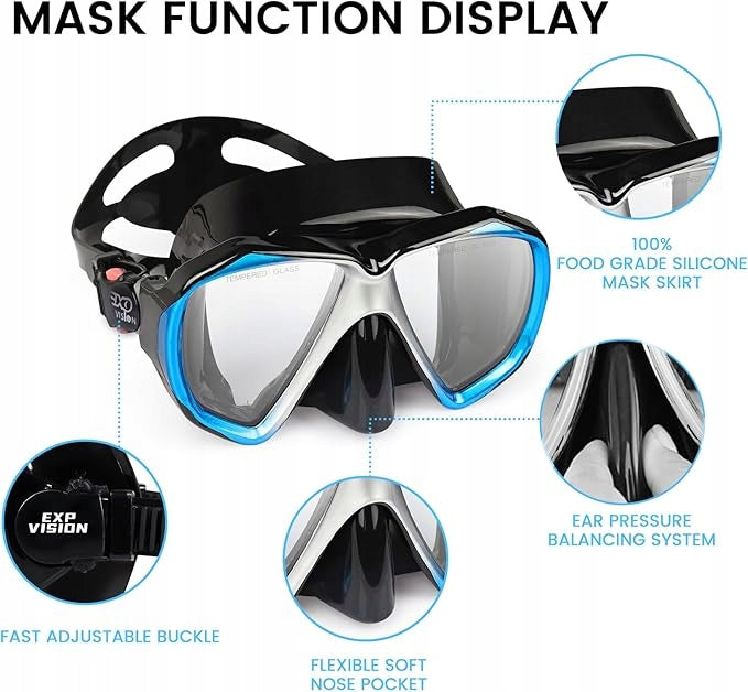 Pano 3 diving set – mask and dry snorkel for adults Brand no brand