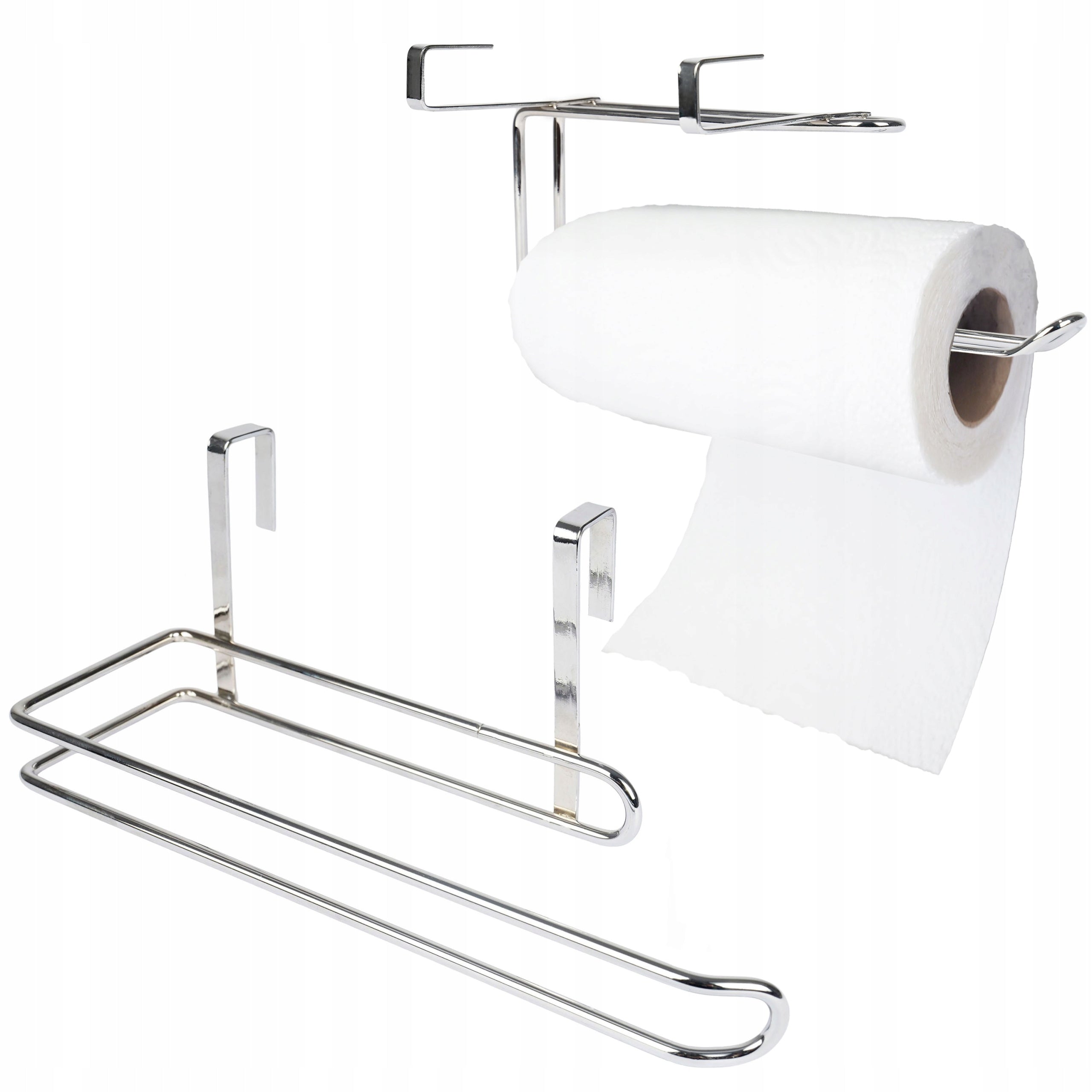 Paper Towel Holder Silver Hanging Portable Solid Stable