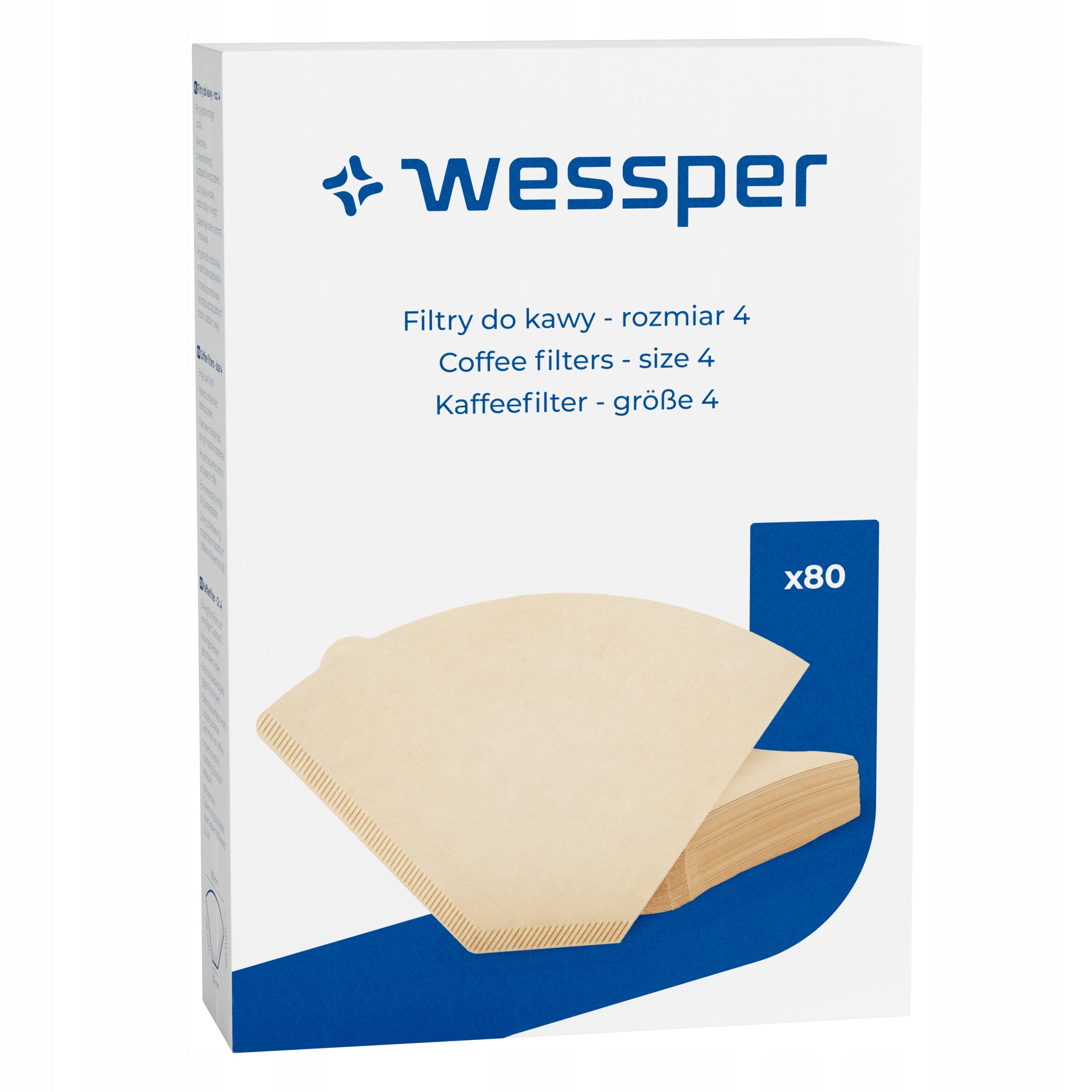 Paper filters for coffee size 4 80 pieces for overflow coffee maker