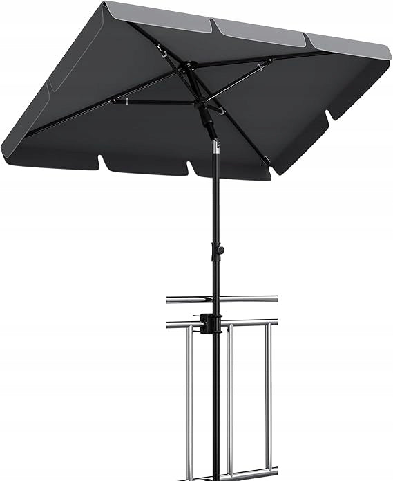 Parasol balkonowy 200x125 cm z pokrowcem,uchylny i regulowany na wysokość