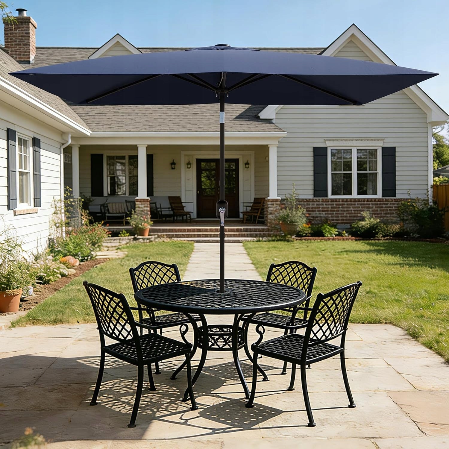 Parasol prostokątny 200 x 300 cm, parasol ogrodowy z funkcją pochylania Product height 235 cm