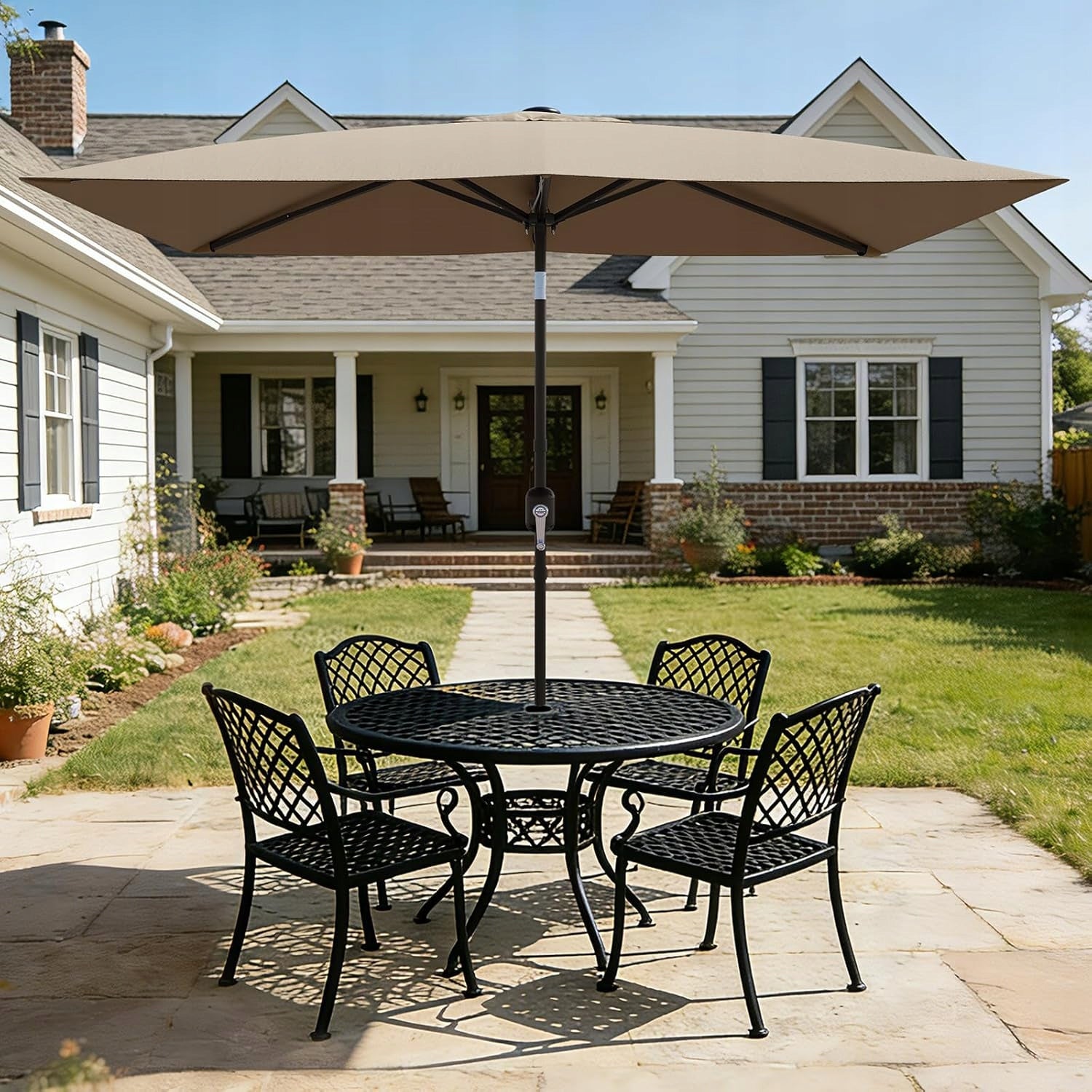 Parasol prostokątny 200 x 300 cm, parasol ogrodowy z funkcją pochylania Product height 235 cm