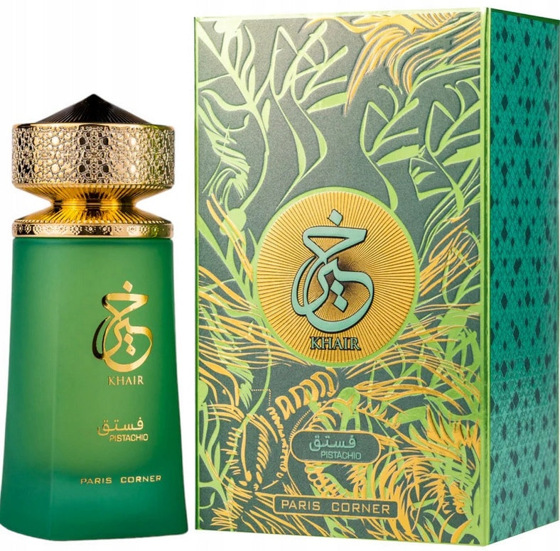 Paris Corner Khair Pistachio Perfumed Water 100 ml Packaging status original