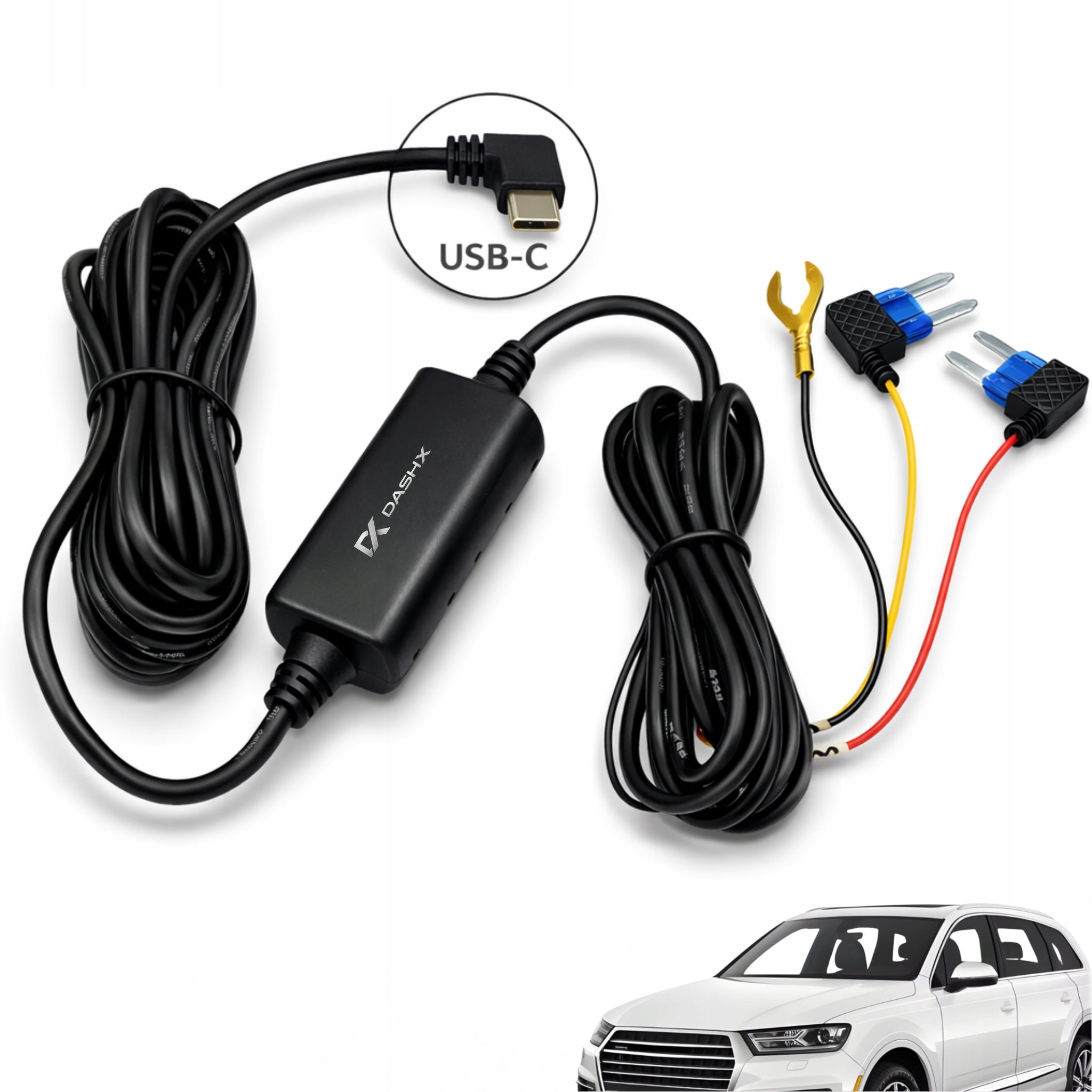 Parking Mode Power Adapter, USB-C Car Power Adapter for DVRs