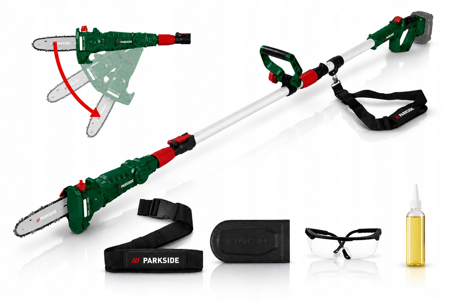 Parkside PAHE E6 20V Cordless Telescopic Trimmer for 2,7m