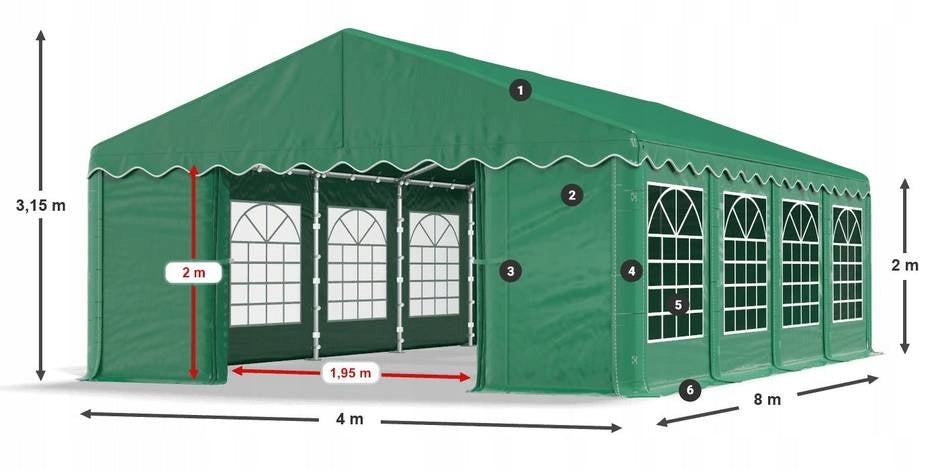 Party Tent 4x8m Garden DAS 240 S Manufacturer Das Company