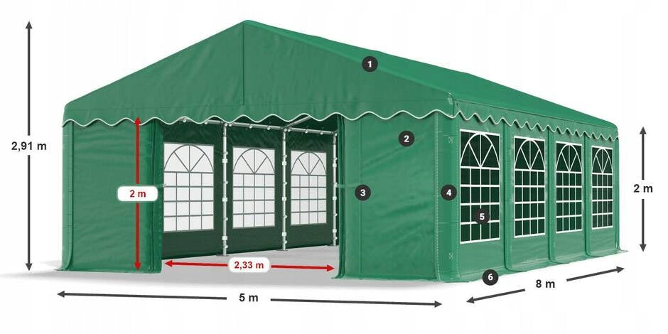 Party Tent 5x8 Garden DAS 240 S Manufacturer Das Company