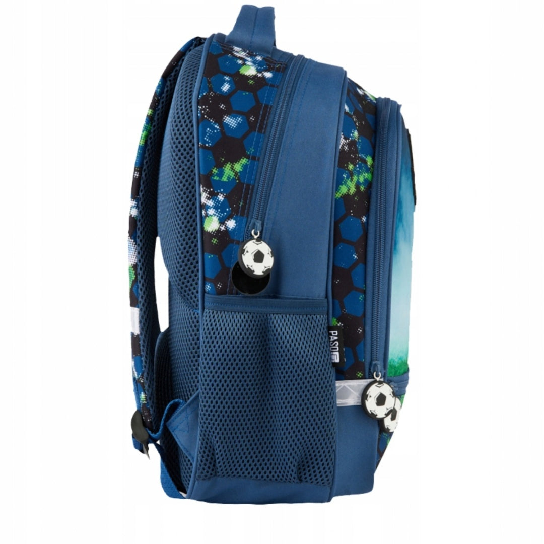 Paso 2-Chamber School Backpack for Classes 1-3 Football Packaging status original