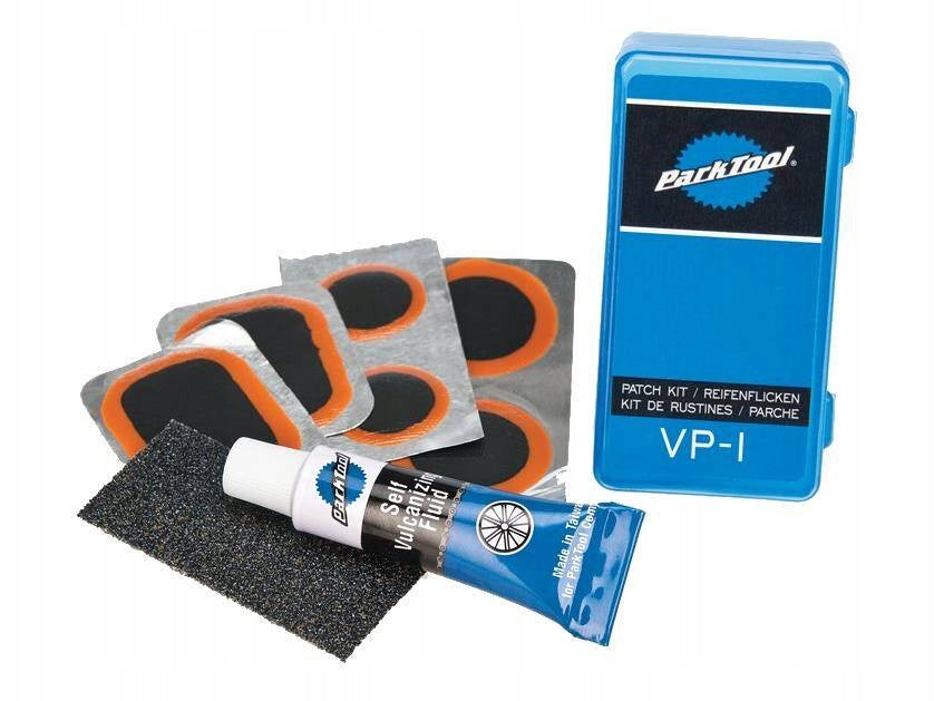 Patches for bicycle inner tubes Park Tool VP-1 vulcanizing + glue box