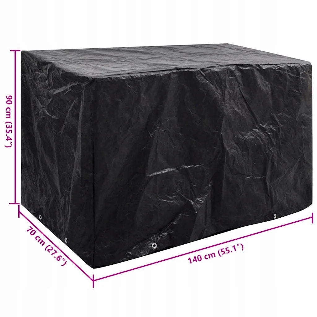 Patio Furniture Cover, 8 Mesh, 140 x 70 x 90 cm Color black