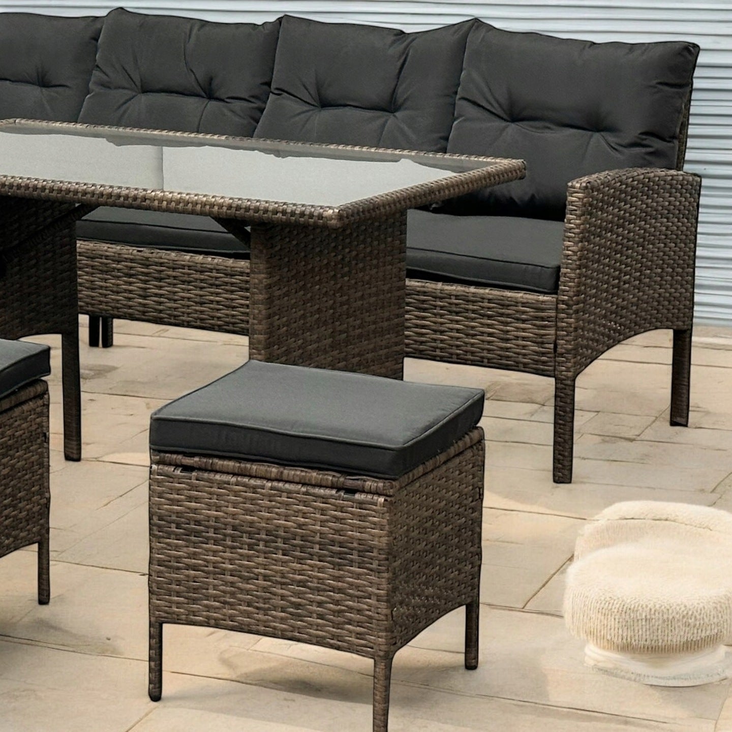Patio Furniture / Seating Set / Technorattan Corner / Light Brown Number of items in the set 5