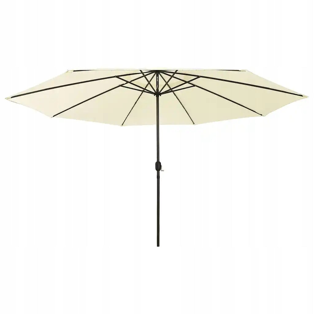 Patio umbrella with LED, 400 cm, sand