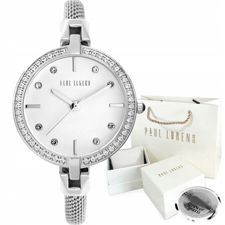 Paul Lorens AMBER women's watch, delicate FEMALE zircons BOX + ENGRAVING
