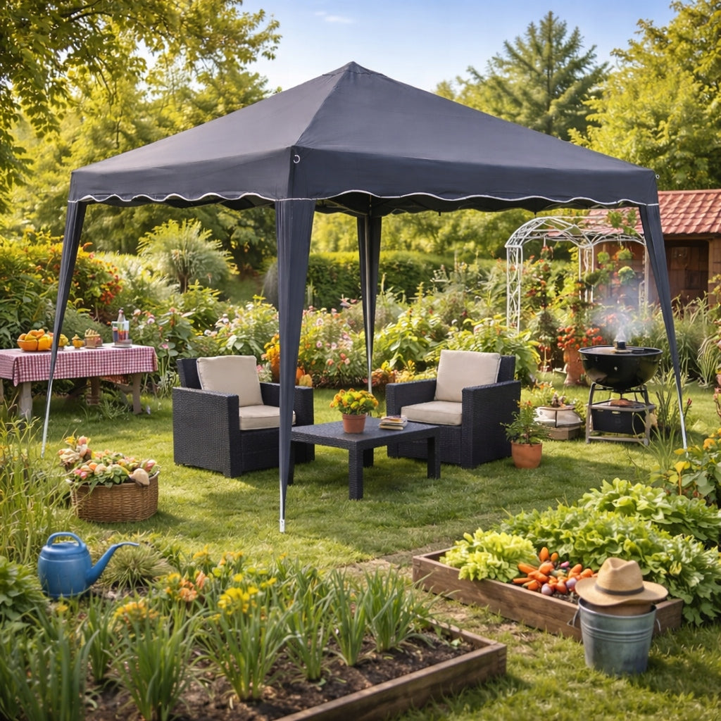 Pavilion Garden Tent Commercial Party Gazebo for Garden 3x3 Grey Manufacturer no brand