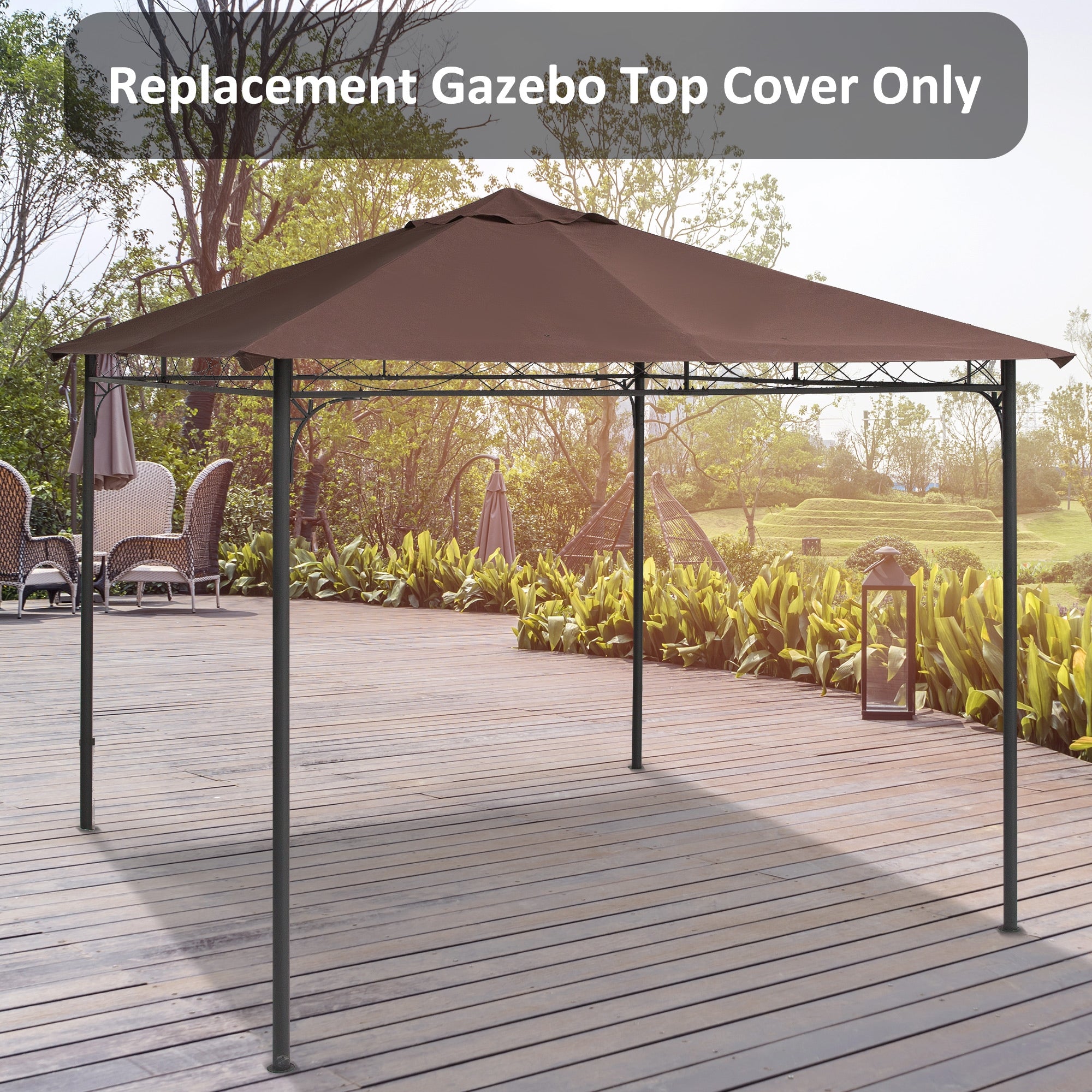 Pavilion Roof 3x3 Spare Waterproof Gazebo Canopy Strong UV Number of side walls none