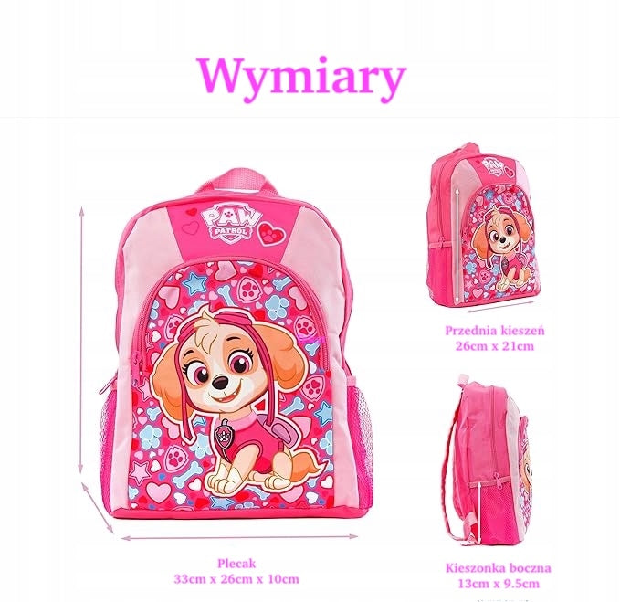 Paw Patrol PAW Patrol single compartment school backpack pink, multicolor Manufacturer code plecak psi patrol skye tornsiter dla dzieci