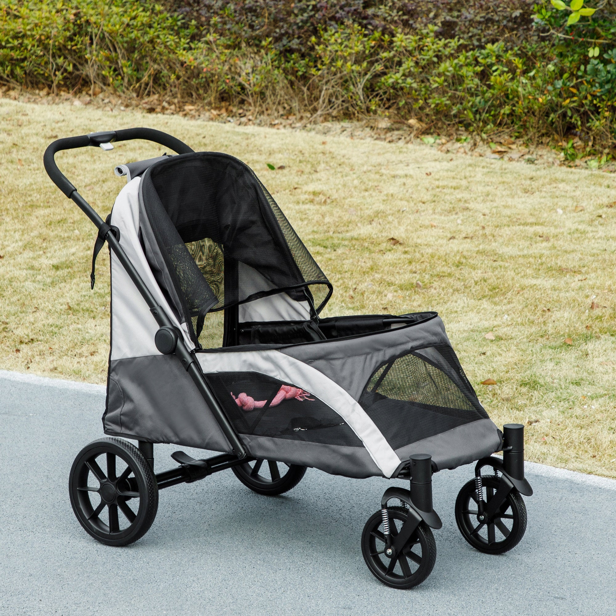 PawHUT Dog Stroller Folding Up to 30kg Large Cushioned Maximum animal weight 30 kg