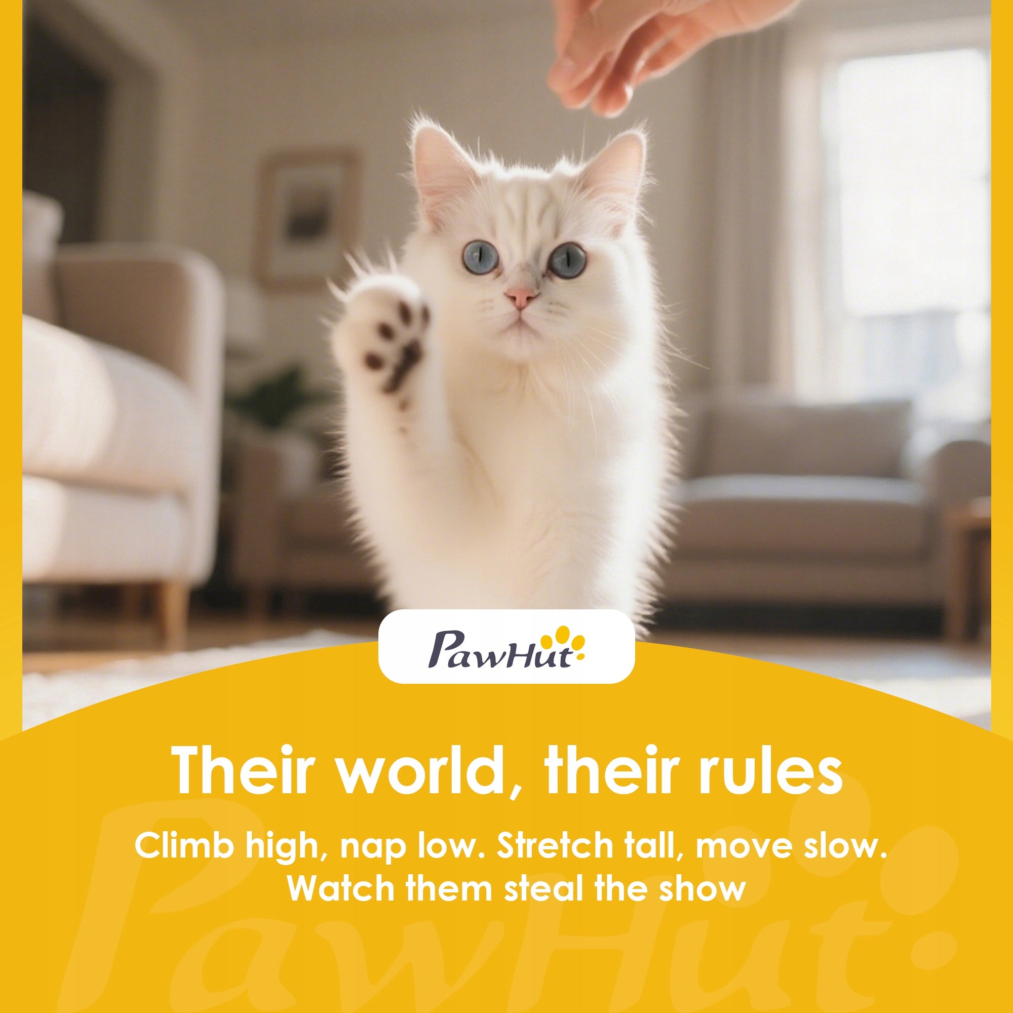 PawHut Cat Scratcher with 3 Levels, Mat and Sisal Cord, 38x38x70 cm Height (cm) 61 - 100 cm
