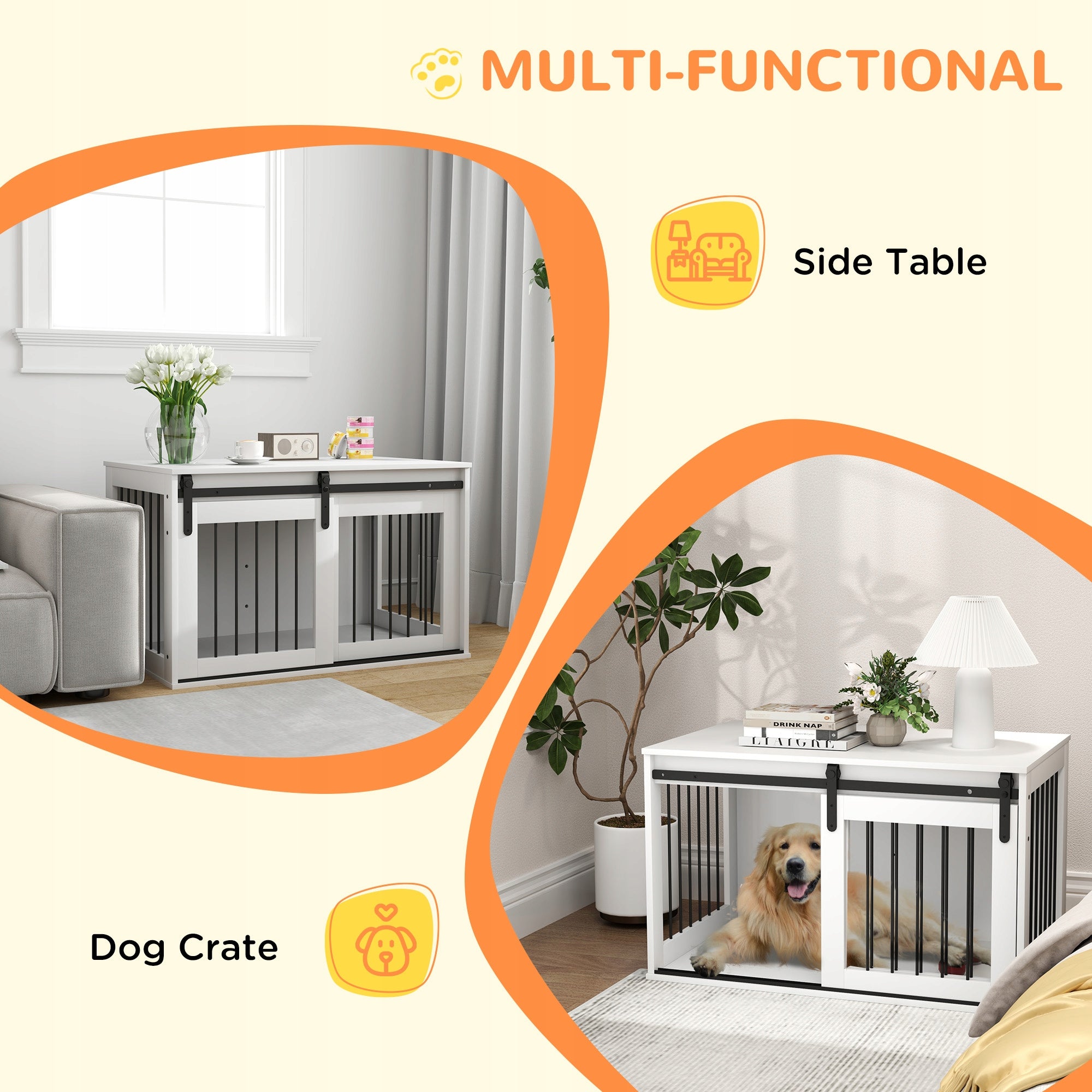 PawHut Dog cage, domestic, with entrance, for dogs up to 30 kg Brand PawHut