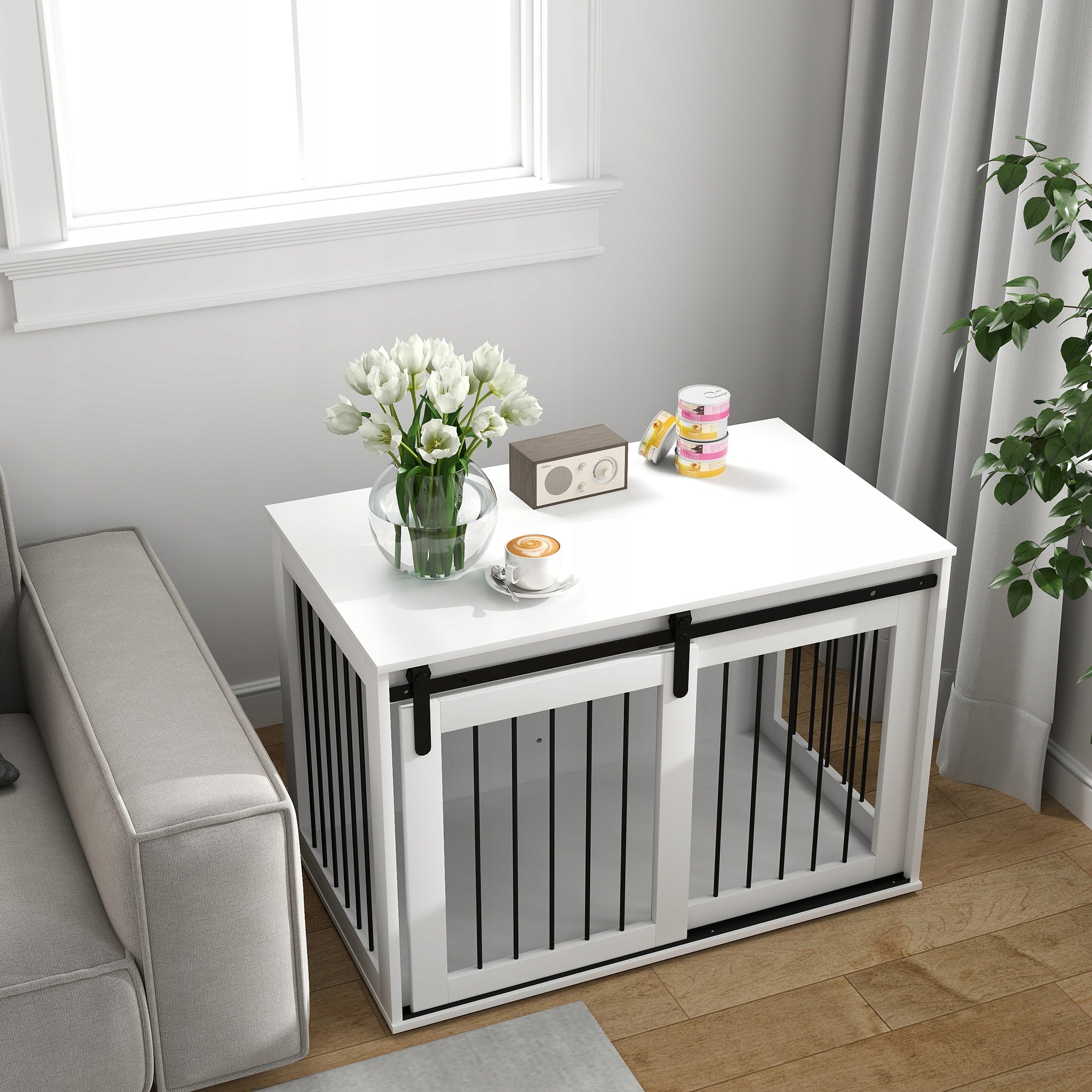 PawHut Dog cage, domestic, with entrance, for dogs up to 30 kg Product height 61 cm