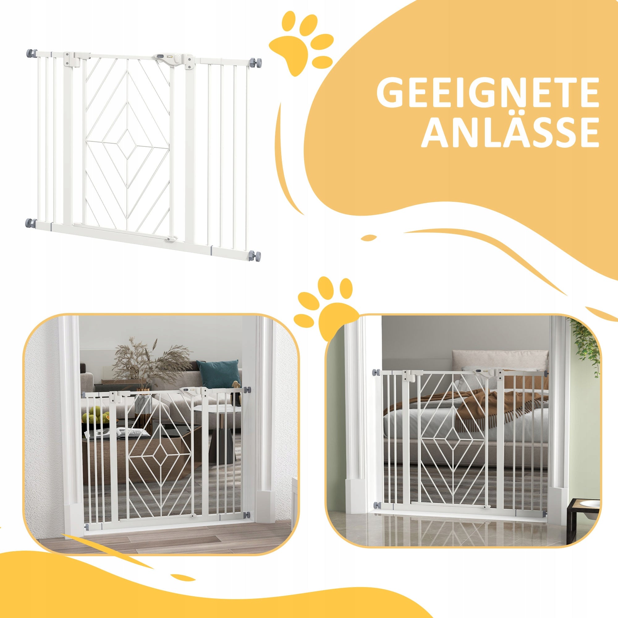 PawHut Safety gate for doors and stairs for dogs, 100 x 4 x 76 cm Kind playpen
