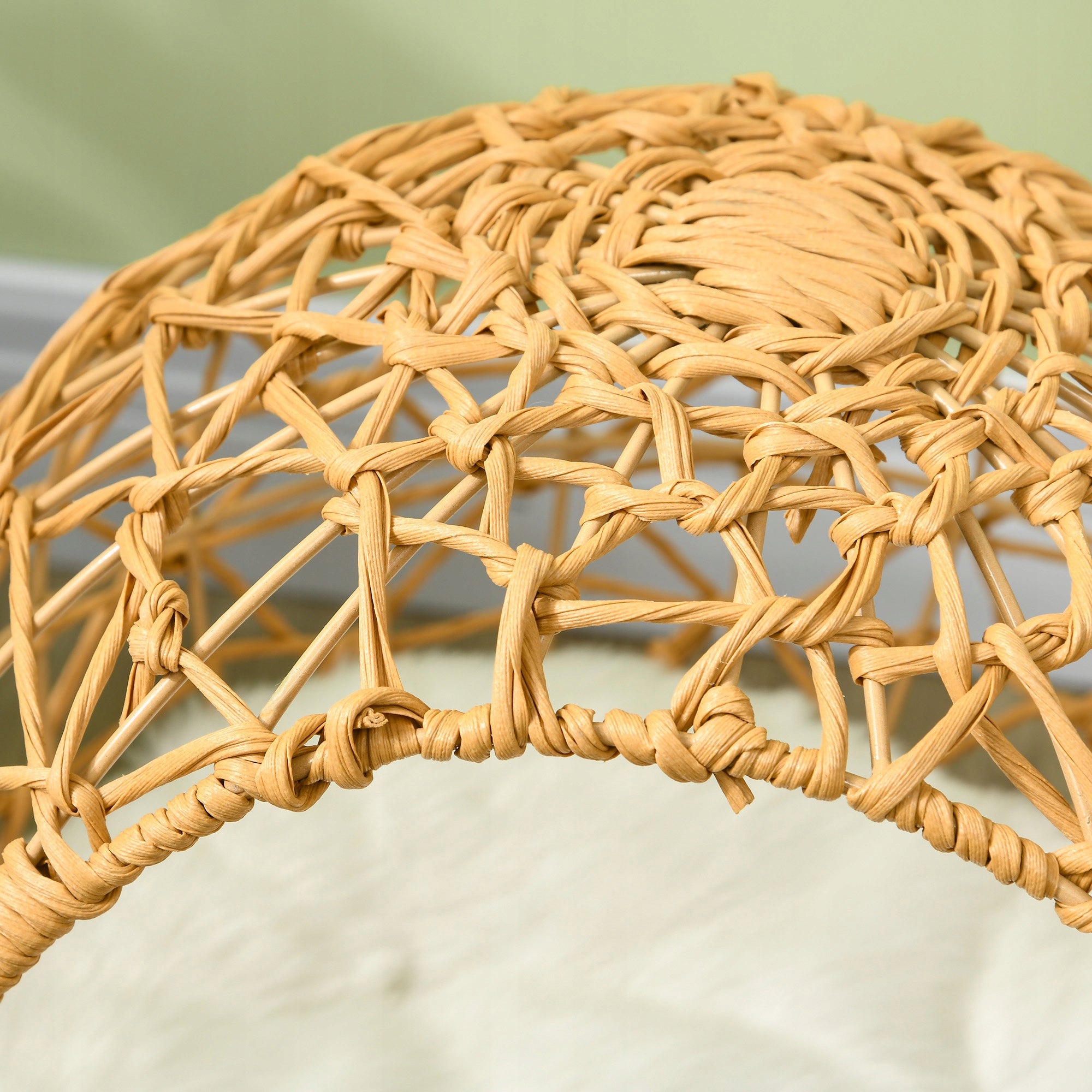 PawHut Techrattan Cat Basket with Pillow, 45x57, Brown Kind bed
