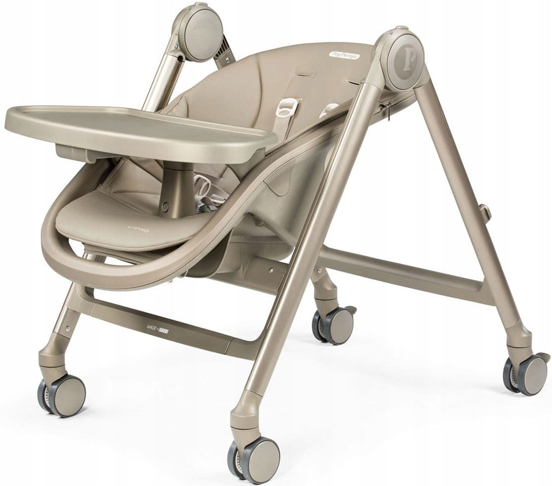 PegPerego Living high chair with wheels with lounger function, Space Sand beige Manufacturer code 8005475435519