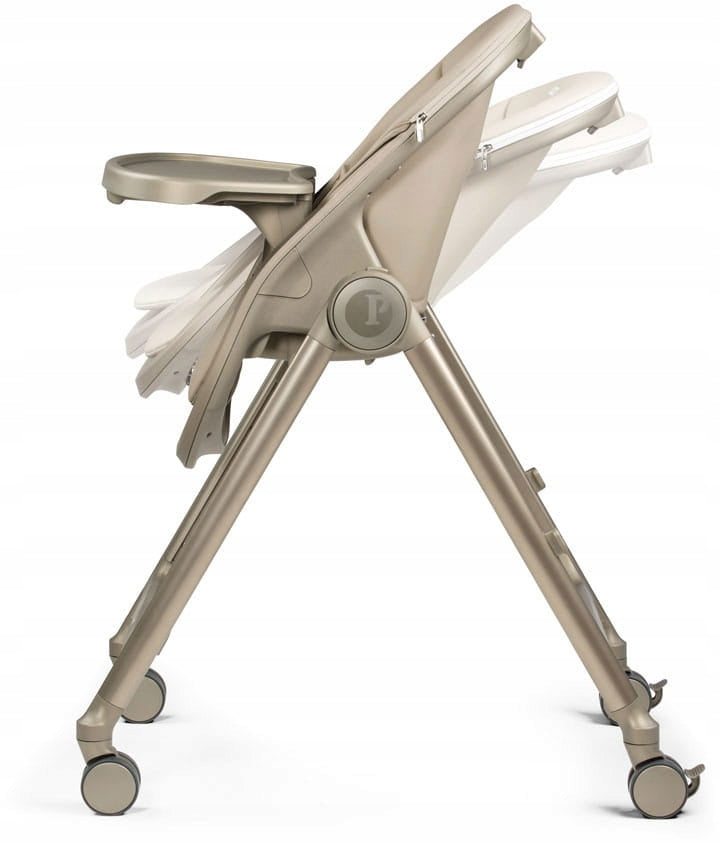 PegPerego Living high chair with wheels with lounger function, Space Sand beige Packaging status original
