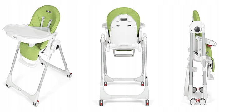 PegPerego Prima Pappa Follow Me - high chair with wheels with lounger function Color red