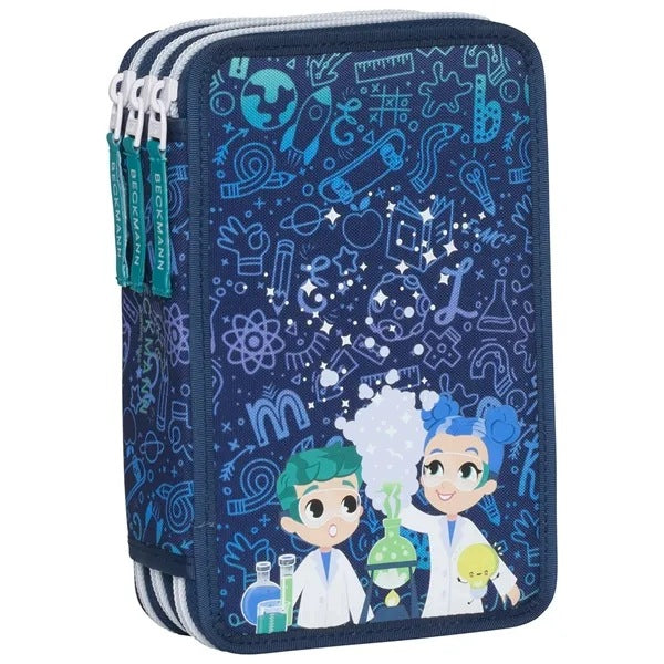 Pencil case with three sections fully equipped, Science