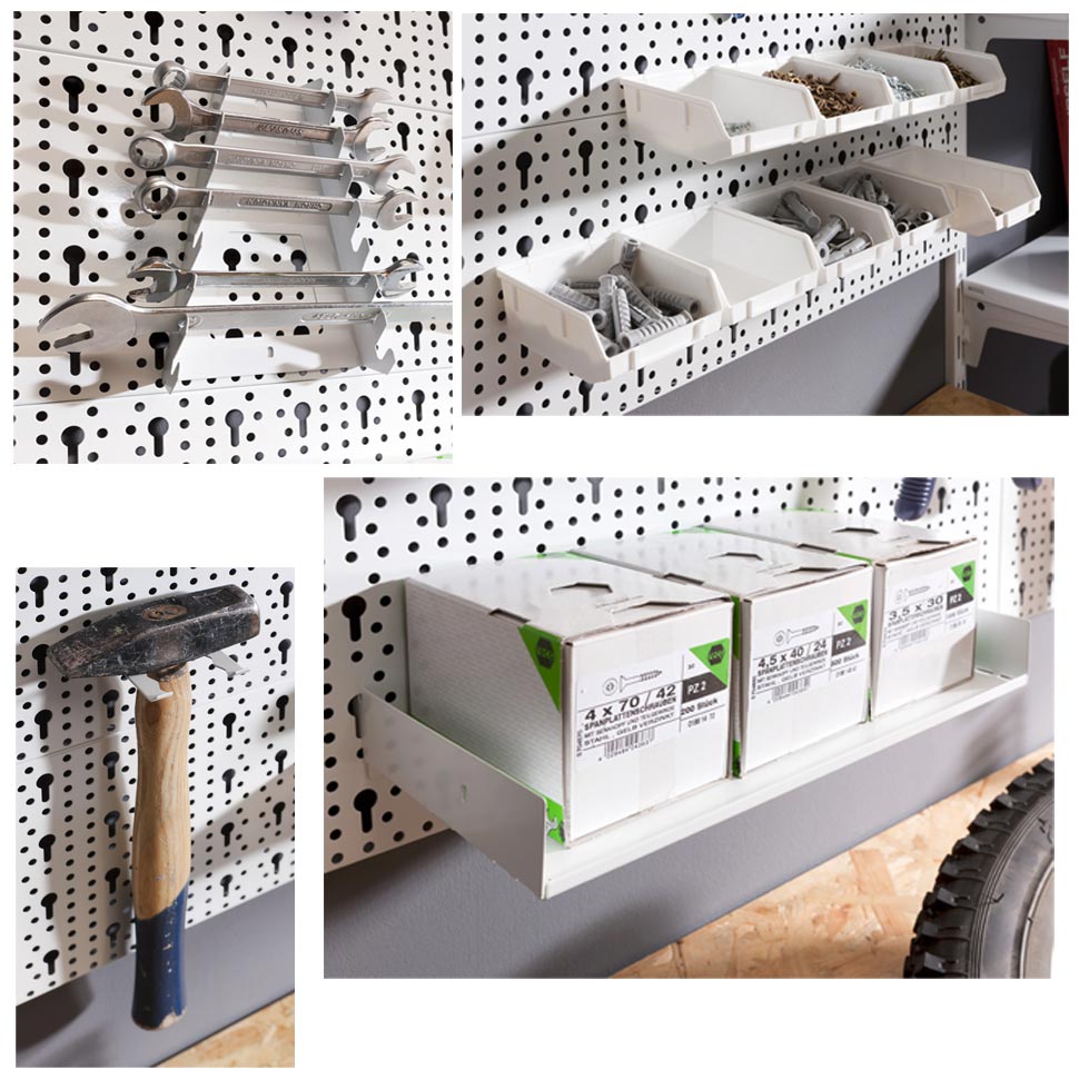 Perforated metal tool board Element System 80x40 silver Brand Element System