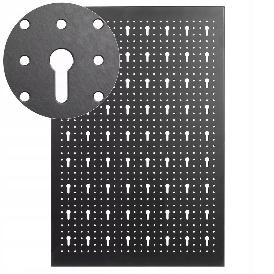 Perforated tool workshop board 120x60 cm set of 25 handles Product width 120 cm