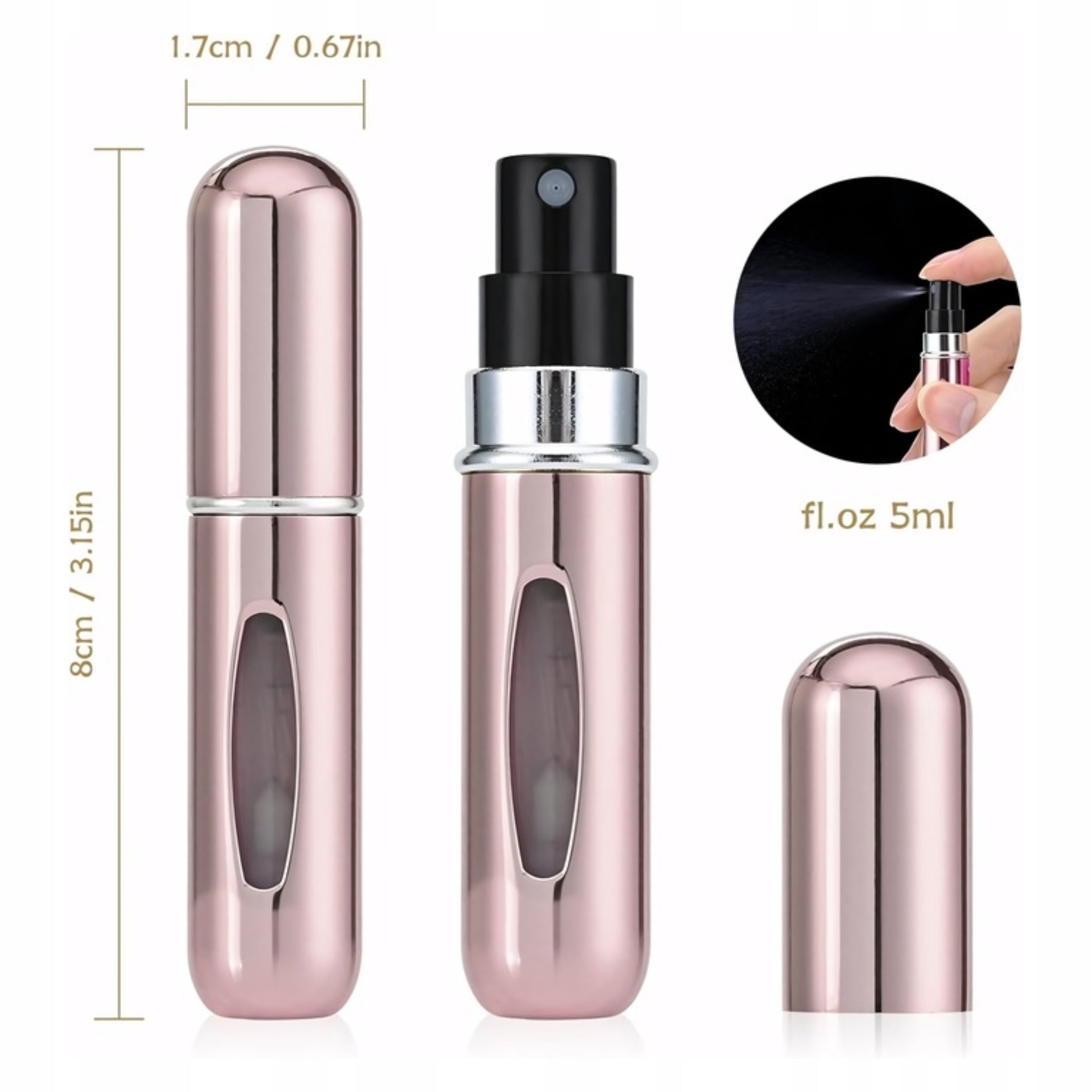Perfume Atomizer Black Gift for Customers Mini Bottle 5ml Brand Premium Lashes