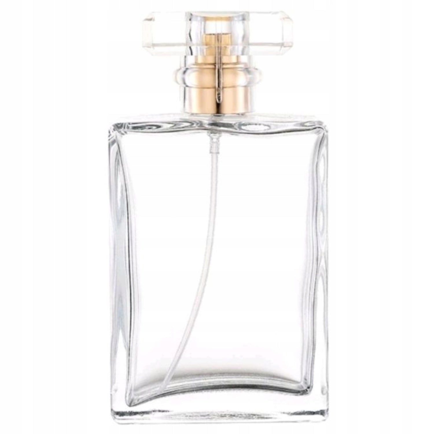 Perfume Bottle Glass Flacon with Screw-Down Atomizer Andres Gold 100ml