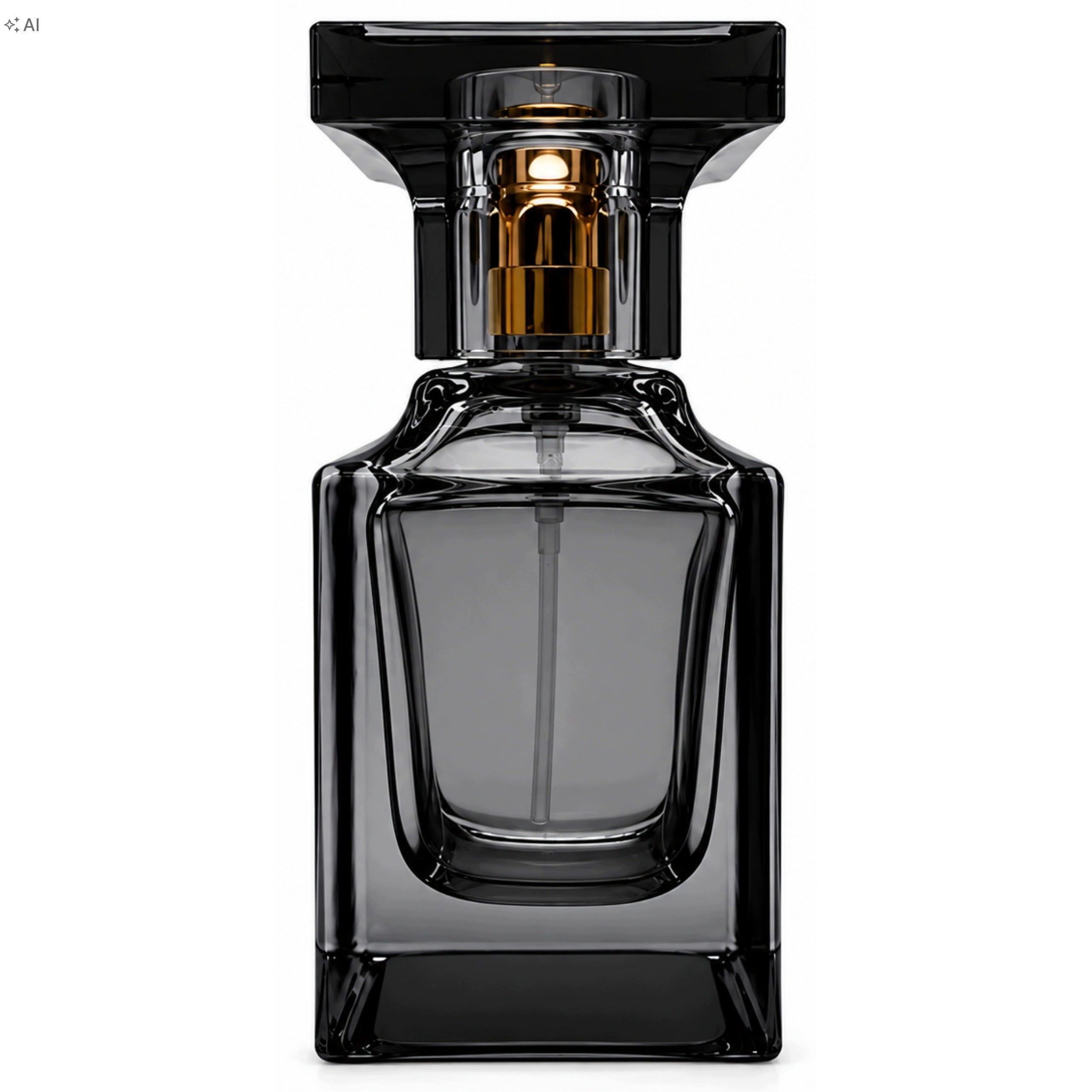 Perfume Bottle with Atomizer Crimped Flacon Forts Black 30ml