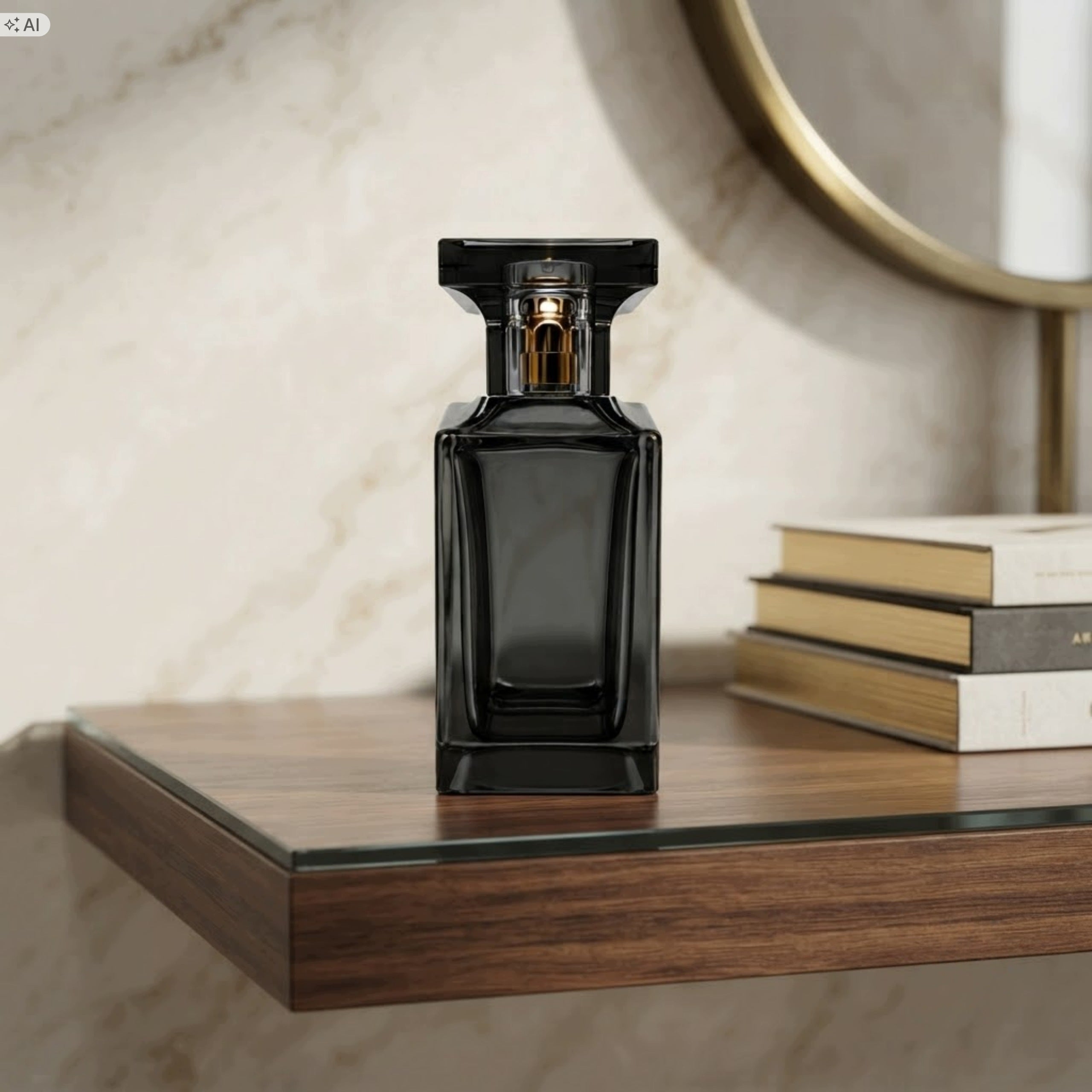 Perfume Bottle with Atomizer Crimped Flacon Forts Black 50ml Manufacturer code FORTS50BLACK