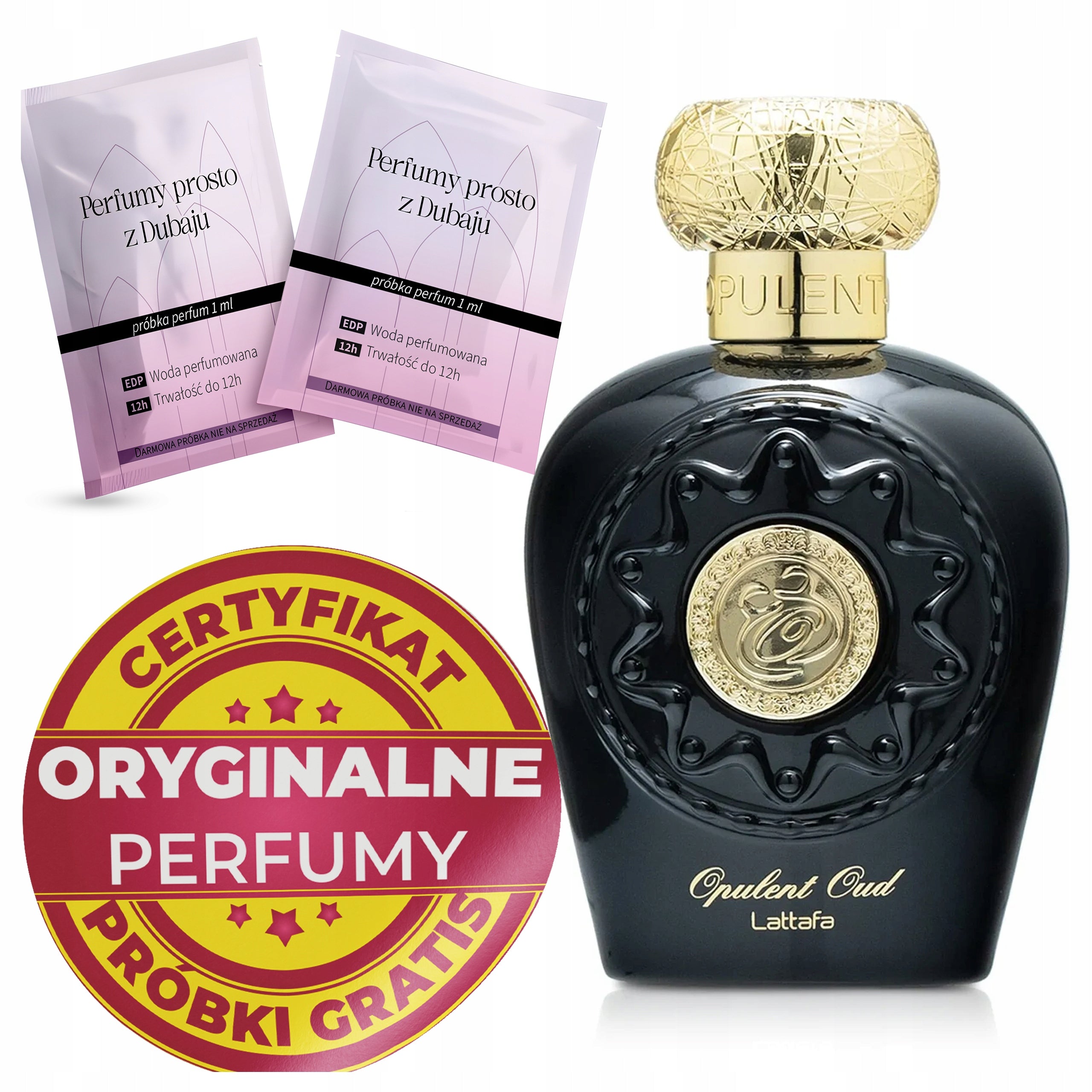 Perfume Unisex Arabic Lattafa Opulent Oud ORIGINAL + Samples Certificate