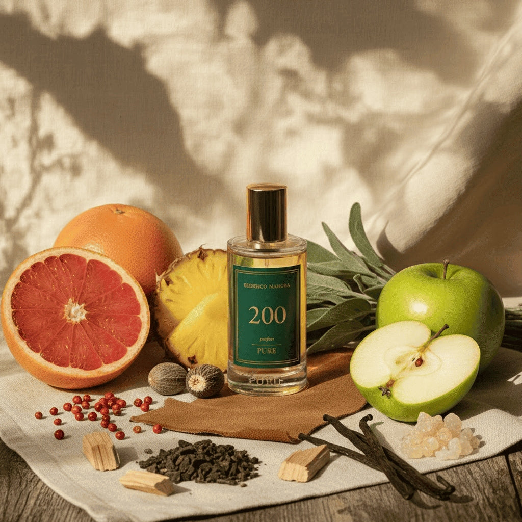 Perfume Unisex FM 200 PURE 20% 50ml Woody Pepper Suede Sage Vanilla Packaging status original
