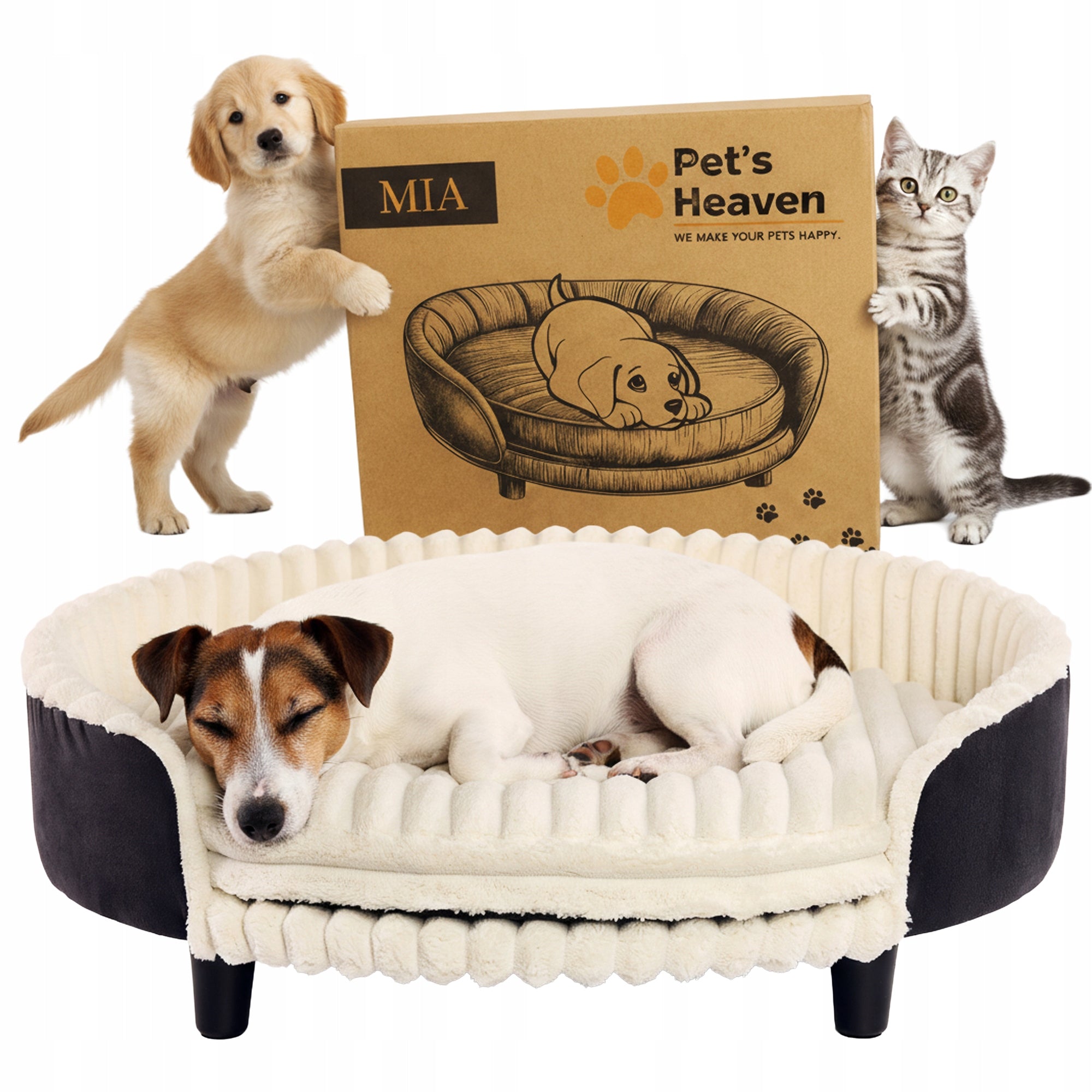 Pet Cat Dog Bed Sofa Soft L65x55 Comfortable Bedding