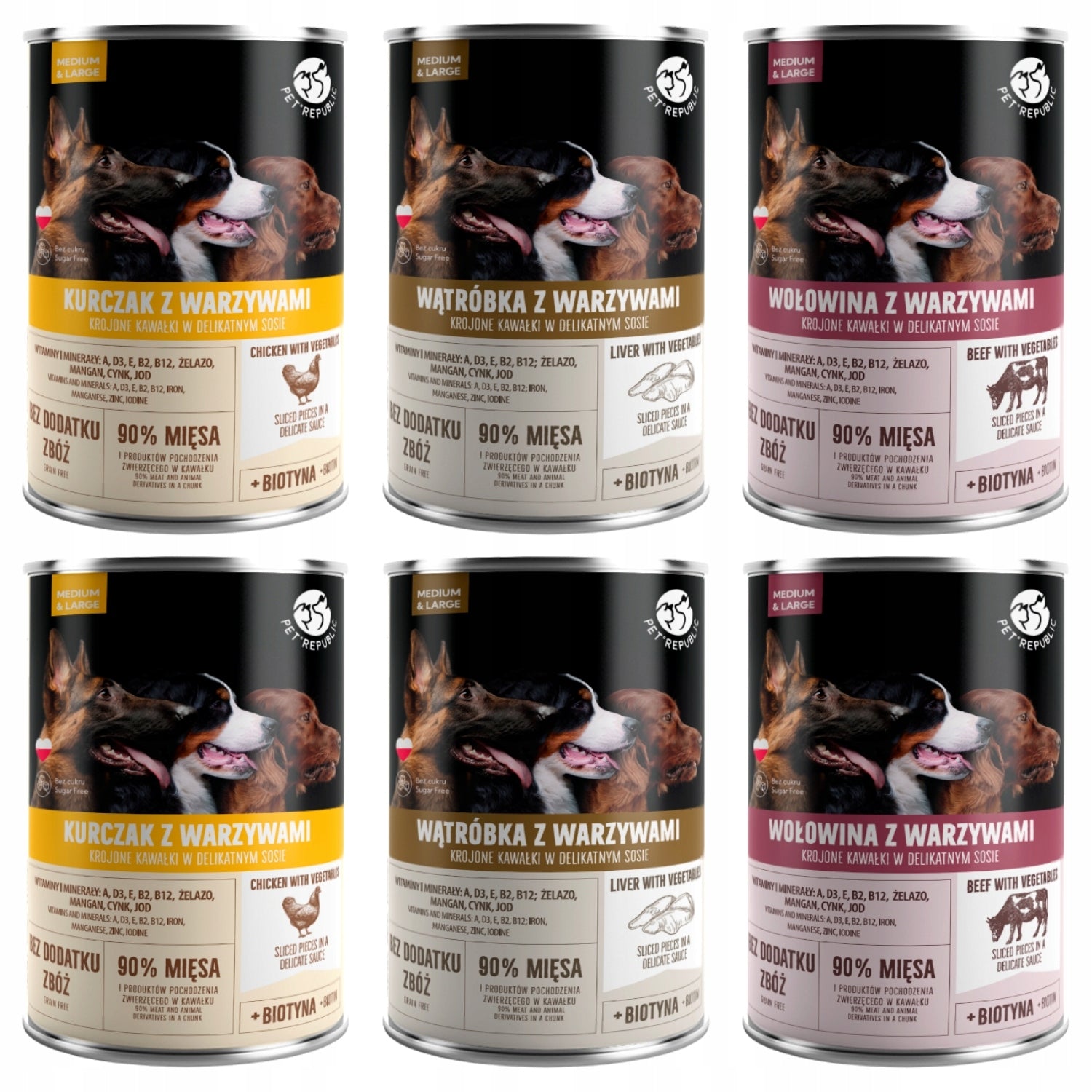 Pet Republic dog food MIX FLAVORS 7,5 kg wet food