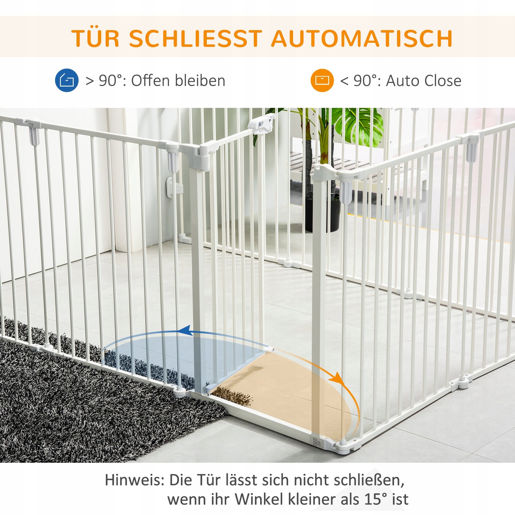 Pet Safety Gate 8-Piece Playpen Fence Fireplace Christmas Tree Brand PawHut