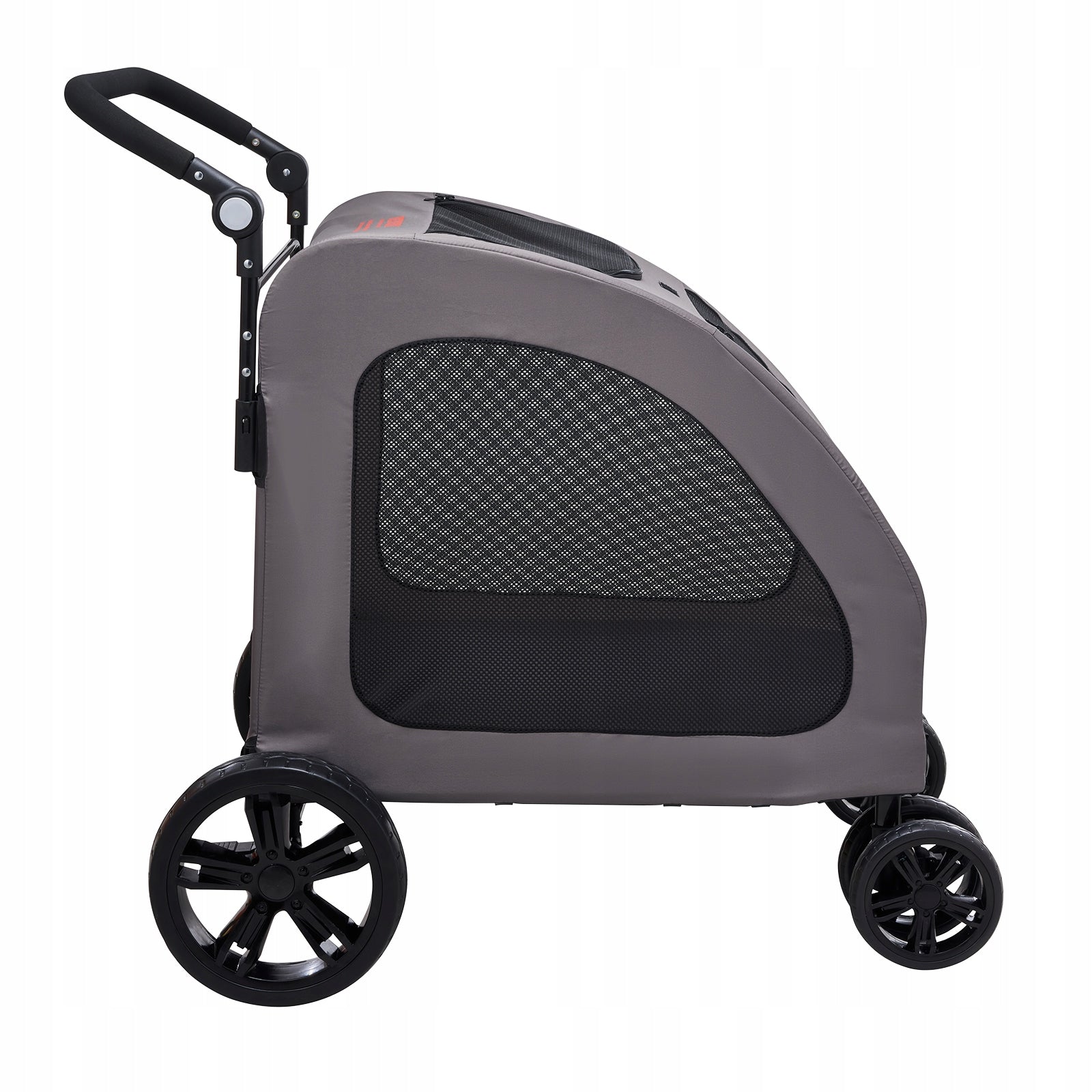 Pet Stroller 4-Wheels Dog Stroller Carrier 160lbs Weight Capacity Portable Size L
